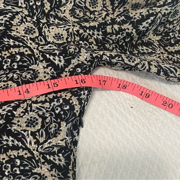 Zara Trafaluc Black Tan Velvet Yoke  Tassel V-Neck Mini Dress Size Small - Picture 4 of 9